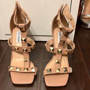 Steve Madden Nude Studded Heels
